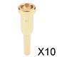 10x5c Mouthpiece For Bb Trumpet Brass Gold Plated Multi-purpose Nozzle