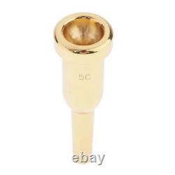 10x5C Mouthpiece for Bb Trumpet Brass Gold Plated Multi-Purpose Nozzle