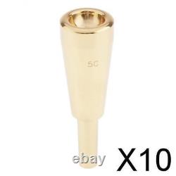 10xHigh Quality Trumpet Mouthpiece 5C for Trumpet Parts Accessories Golden