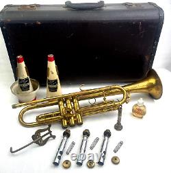 1920s HN White Cleveland 603-T Toreador Trumpet B Flat Brass T Mouthpiece Case