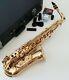 Alto Saxophone Eb Sax In Gold Lacquer With Hard Case- Intermusic Full Outfit