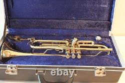 Amati Kraslice ATR 201 Gold Bb trumpet with Lyre, Mouthpiece, & Case