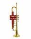 Brand New Red Golden Brass Bb Flat Trumpet With Free Case+mouthpiece