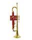 Brand New Red Golden Brass Bb Flat Trumpet With Free Hard Case+m/p