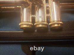 Bach Stradivarius 180S37 Silver Trumpet, Gold Trim, Heavy Bottom Caps, Serviced