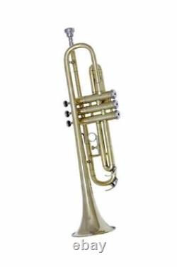 Bb Trumpet Brand New Brass Finish Bb Trumpet With Free Case+Mouthpiece