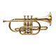 Cornet 3 Valve Brass Made Gold Finish Bb Pitch Tune With Hard Case & Mouthpiece