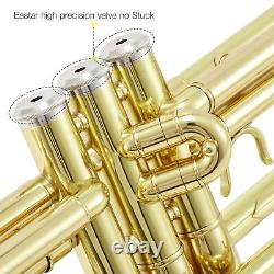 Eastar Bb Standard Trumpet Set for Beginner Student Brass Trumpet Instrument