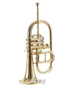 Flugel Horn 4 Valve Brass Golden Bb Tune Brass Made With Hard Case & Mouthpiece