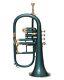 Flugelhorn 4 Valve Bb Pitch With Including Mouthpiece & Carry Case (green Gold)