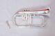 Flugelhorn 3 Valve Silver + Gold Finish Bb Pitch With Hard Case And Mouthpiece
