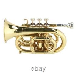 Jupiter Jpt-416 Pocket Trumpet with Oil Valve Mouthpiece Case Used