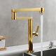 Kitchen Faucet Single Hole Brass Folding Wash Basin Tap Two Modes Mouth Setting