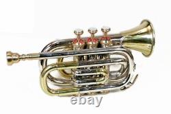 Mini Pocket New Brass Golden Nickel Finish Bb Pocket Trumpet Black Friday Sale