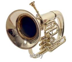 NEW Brass GOLDEN Finish Bb PITCH Euphonium With Free Hard Case+MOUTHPIECE