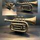 Nautical Antique Full Brass Trumpet Students Pocket Musical Trumpet Horn Bugle