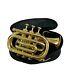 Nautical Brass Shinny Professional Trumpet Horn 3 Vale+ Mouthpiece With Case