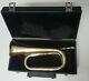 New British Army Style Bb Bugle Tuneable Brass With Silver Mouth Piece Free Case