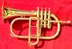 New Flugel Horn 4 Valve Horn Brass Polish German Winged With Free Case