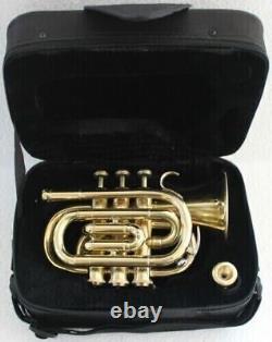 Pocket Trumpet Mouthpiece Case Bb Pitch Musical Instrument classic item nice