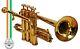 Pro Piccolo Trumpet Band Master Series Bb/a 4 Valve Brass Finish With Case & Mp