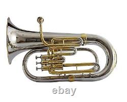 Professional Euphonium Bb Pitch (Brass Nickel) With Free Case And Mouthpiece
