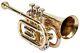 Sale Pocket Brass Finish Trumpet Bb Pitch With Hard Case & Mouthpiece