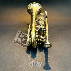 Shiny Brass Trumpet Collectible Gift Vintage Nautical Musical Trumpet Bugle Horn