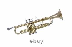 Trumpet Brand New Brass Finish Bb Trumpet With Free Case+mouthpiece