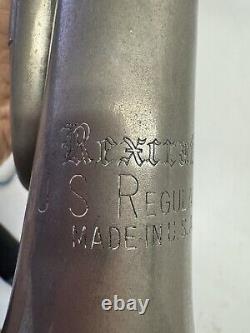 Vintage Rexcraft U. S. Regulation Brass Bugle + Vincent Bach Trumpet Mouthpiece