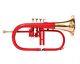 Weekend Sale Red & Gold 3 Valve Bb/f Flugel Horn Free Hard Case+mouthpiece